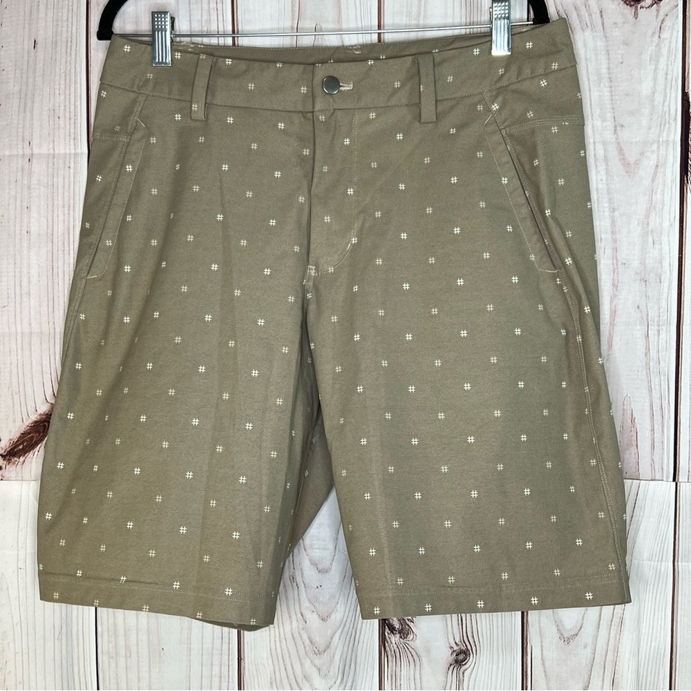 Lululemon Commission Shorts Hashtag Print Golf Casual Chino